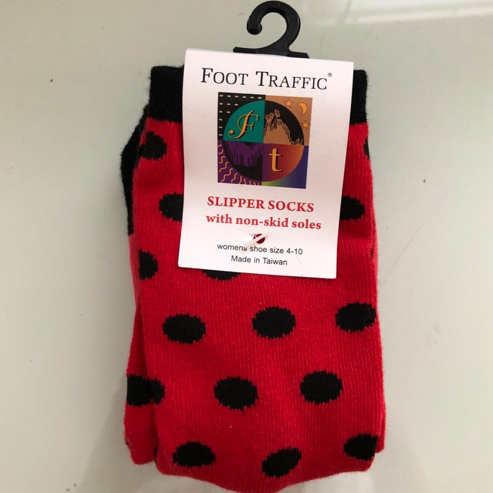 Polka Dot slipper sock from Kitson